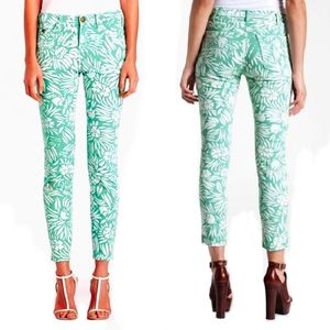 DVF Current Elliott mint print jeans - 28 EUC